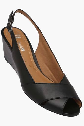 clarks black wedges