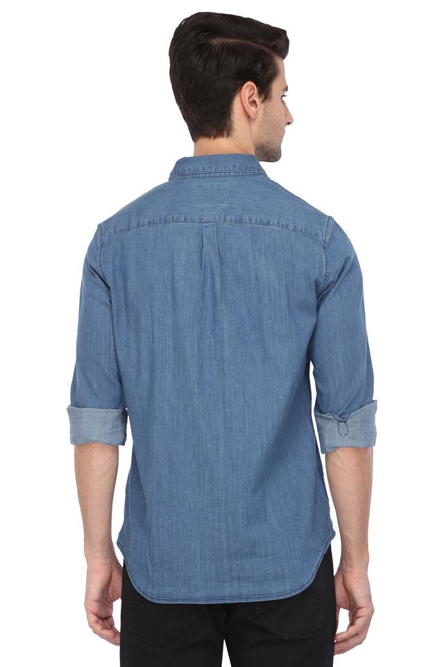 Light-blue Denim Shirt - Selling Fast at Pantaloons.com