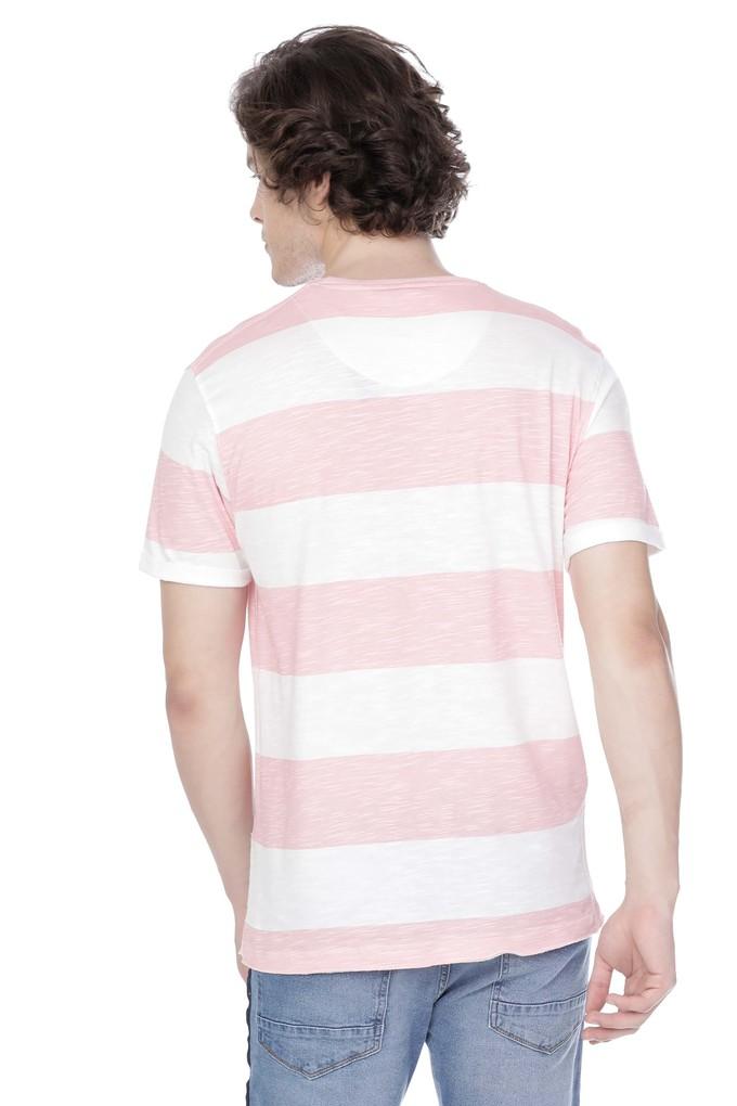 white t shirt with pink