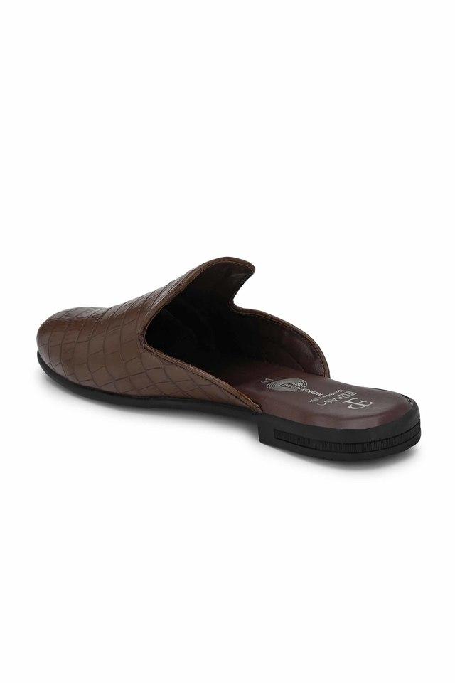 Leather best sale slipper mules