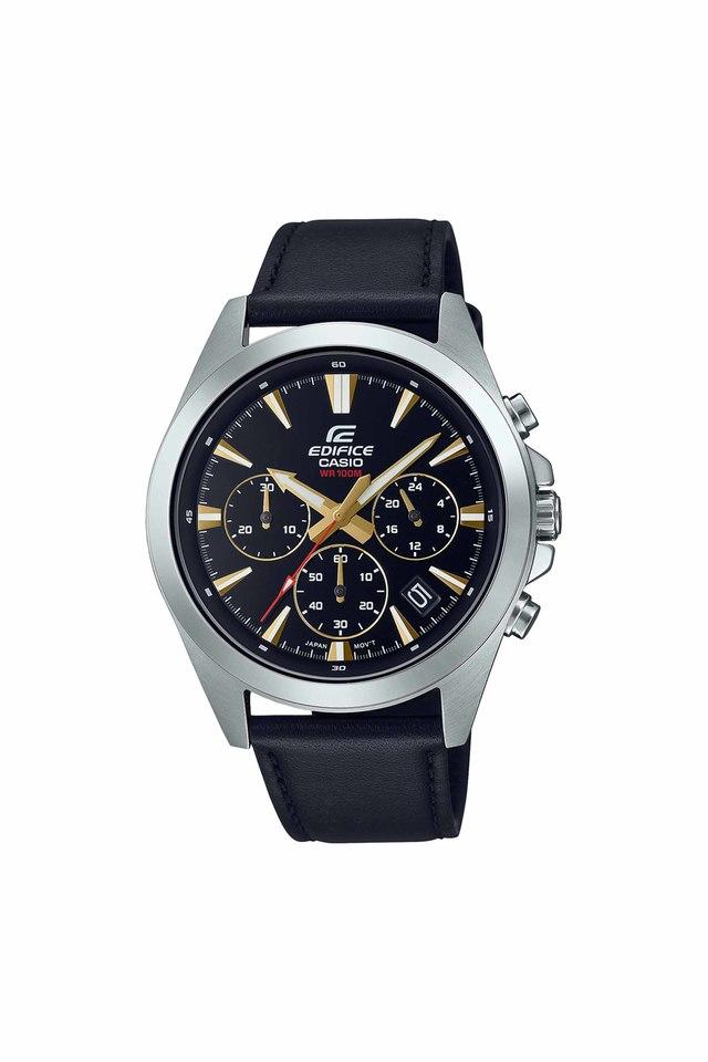 Buy CASIO Mens Edifice Black Leather Analog Watch ED542 Shoppers Stop