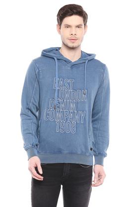 Mens Hooded Neck Graphic Print Sweatshirt