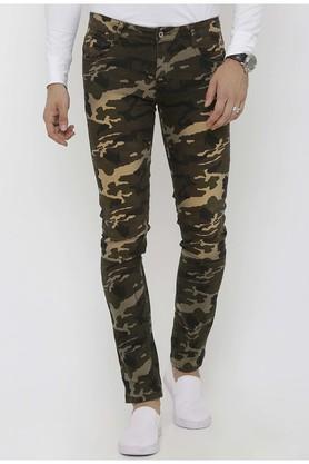 Buy Men Camo Print Flat Front Cargo Trousers online at NNNOWcom