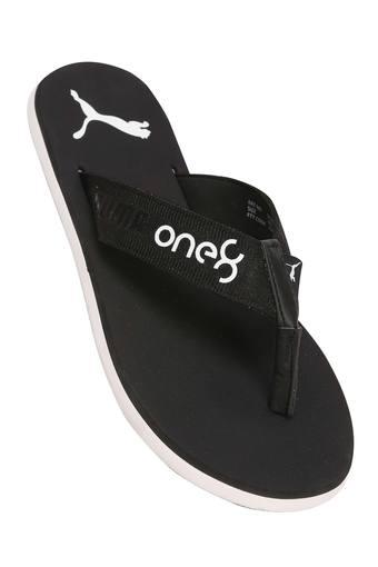puma black slippers & flip flops