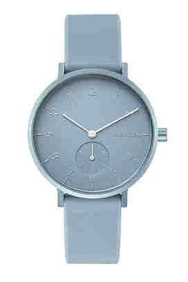 Aaren blue leather outlet watch