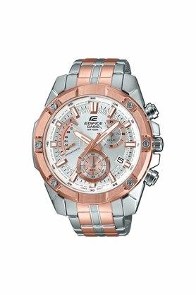 Edifice casio silver tone best sale chronograph watch