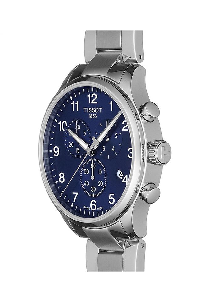 Buy TISSOT Mens Blue Dial Stainless Steel Chronograph Watch