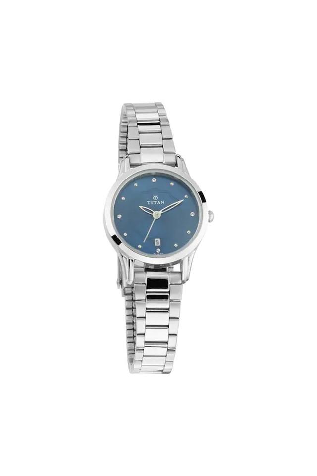 Buy TITAN Womens 33 x 7.70 x 26 mm Blue Dial Stainless Steel