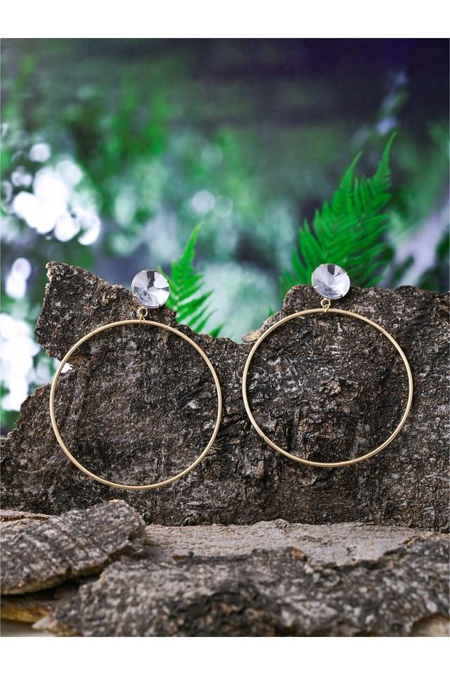 fcityin  Western Wear Golden Hoop Earrings For Women  Unique Earrings  Studs