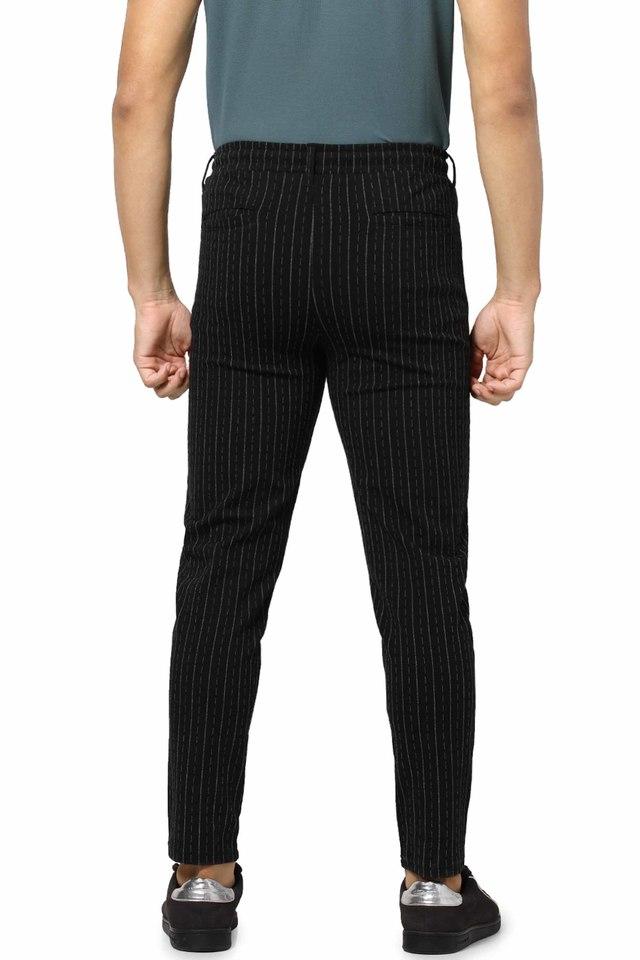 Buy JACK AND JONES Black Mens Black Slim Fit Pants Shoppers Stop