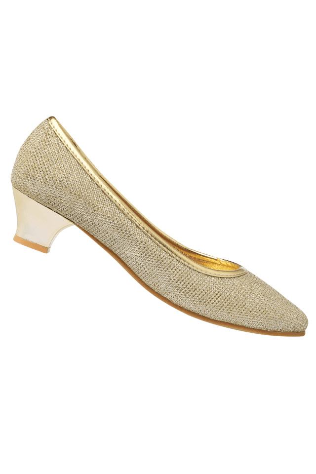 Rainbow Club Coco Gold Glitter Bomb Floral Pointed Court Shoes