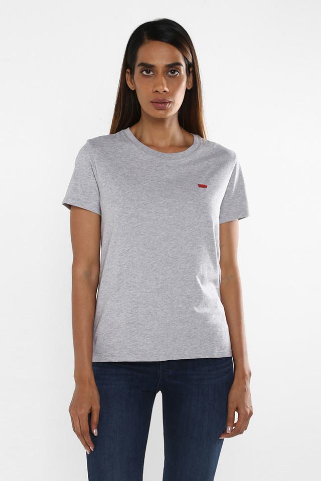 Buy LEVIS Black Womens Regular Fit Plain T-Shirt | Shoppers Stop