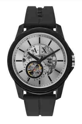 Buy ARMANI EXCHANGE Mens Banks Silver Dial Silicone Analog Watch