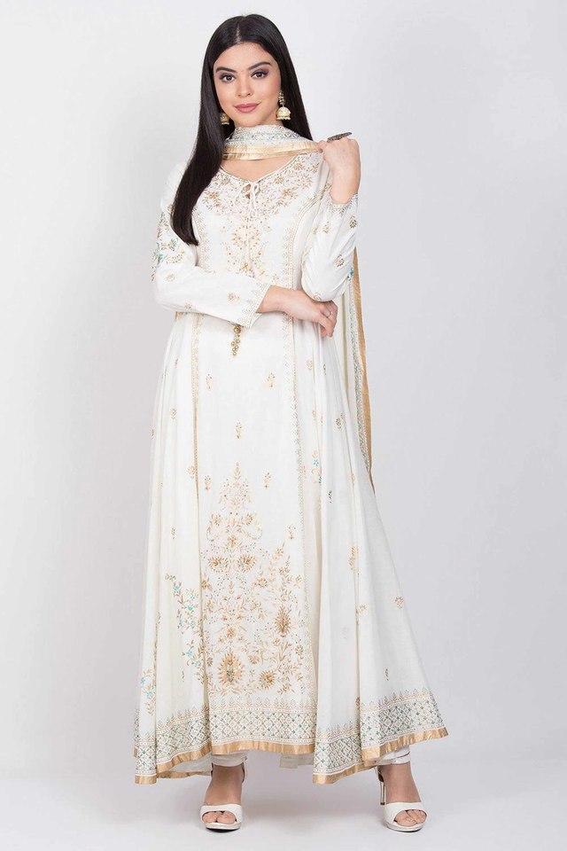 Biba white salwar outlet suit