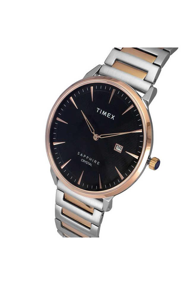 Timex Men Blue Round Analog Brass Dial Watch- TWTG10402