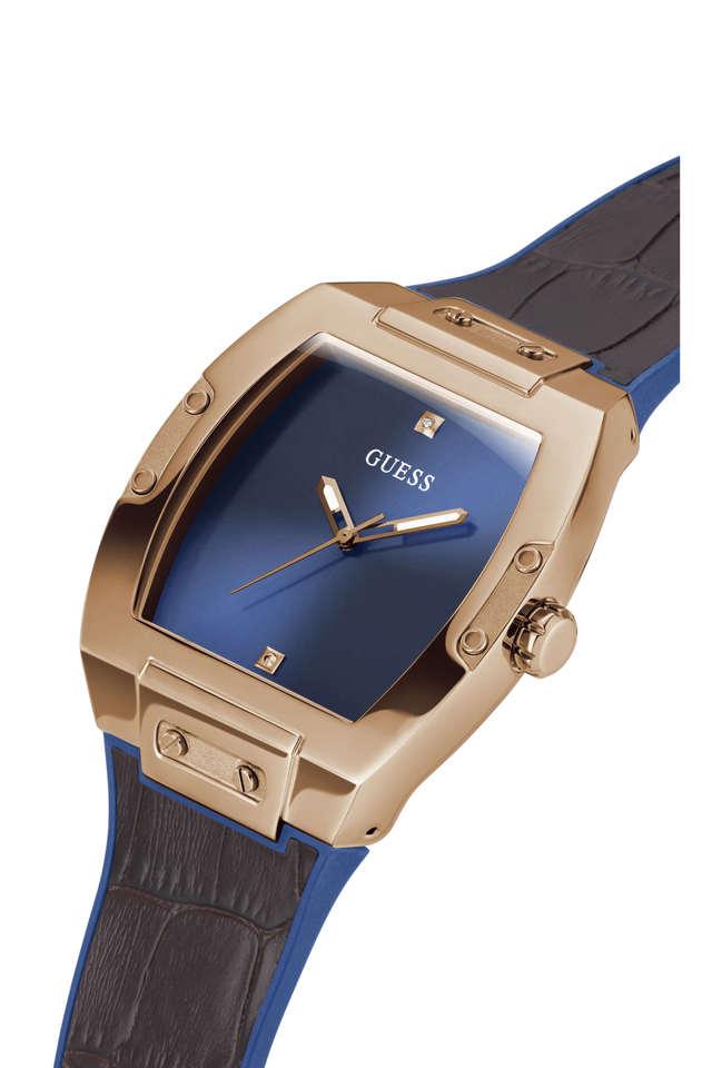 Buy GUESS Mens 43 mm Phoenix Blue Dial Genuine Leather Analog Watch -  GW0386G2 | Shoppers Stop