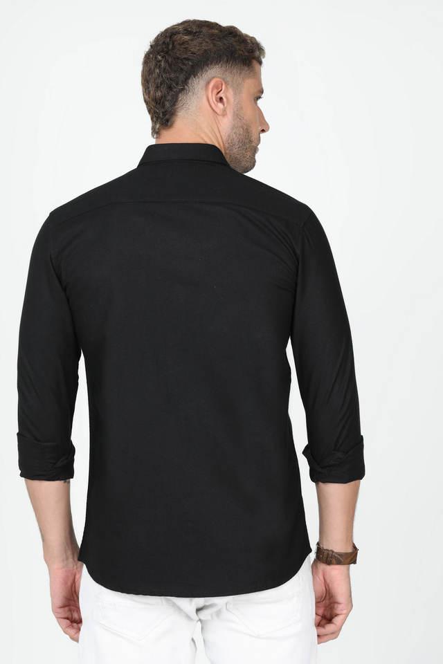 MEN'S SLIM-FIT BLACK LONG SLEEVE POLO