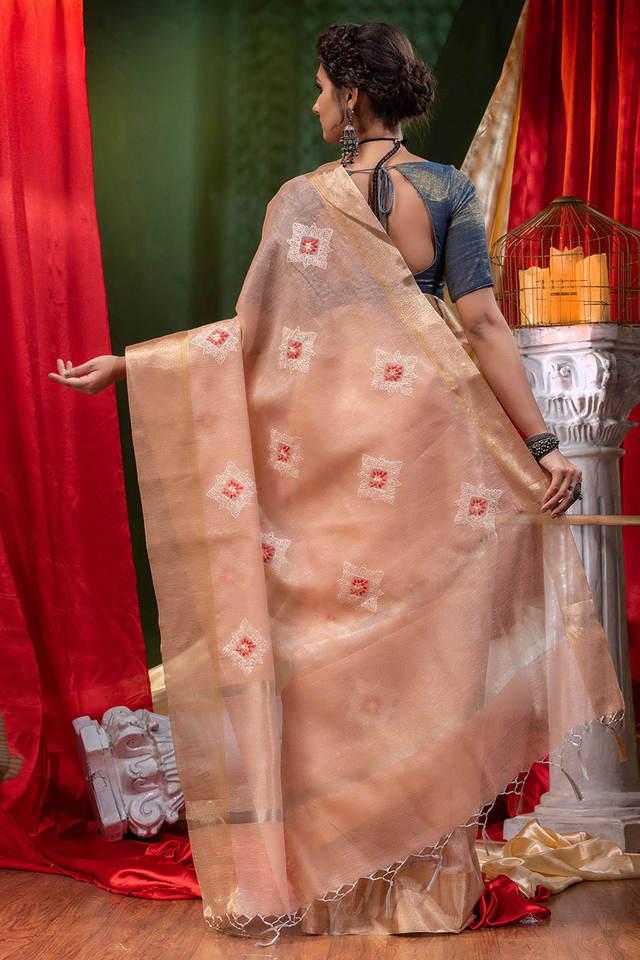 Linen saree hot sale below 1500