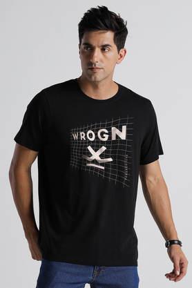 Wrogn black best sale t shirt