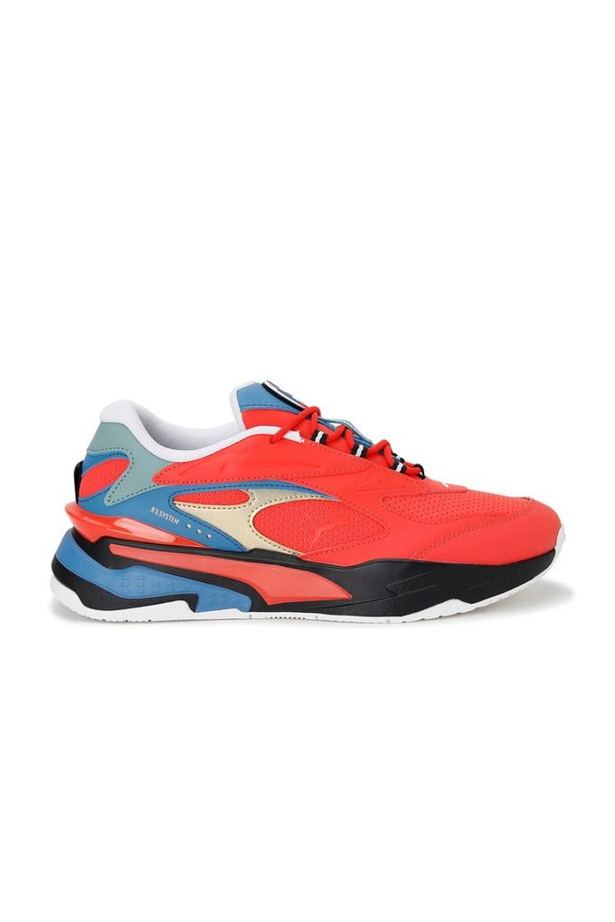 Puma blue sale and red shoes