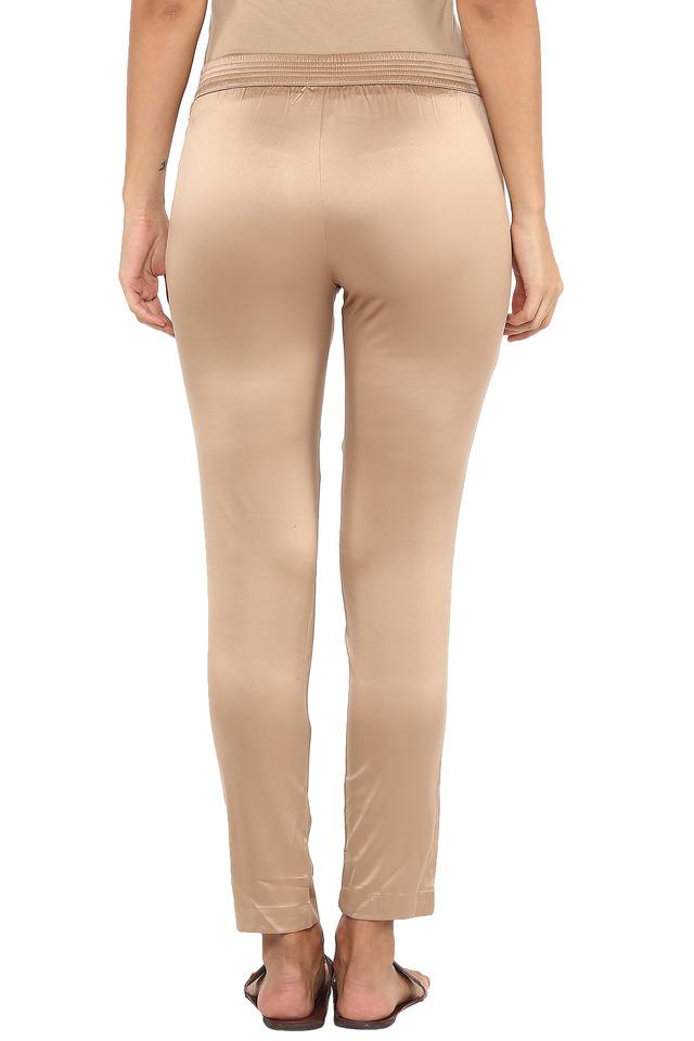 Order GO COLORS COTTON LYCRA ANKLE LENGTH BEIGE GOLD SHIMMER LEGGINGS  Online From ART INDIA,Bangalore