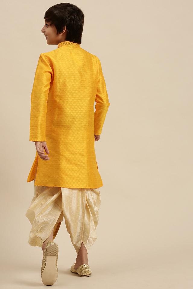 Yellow kurta best sale pajama for kids