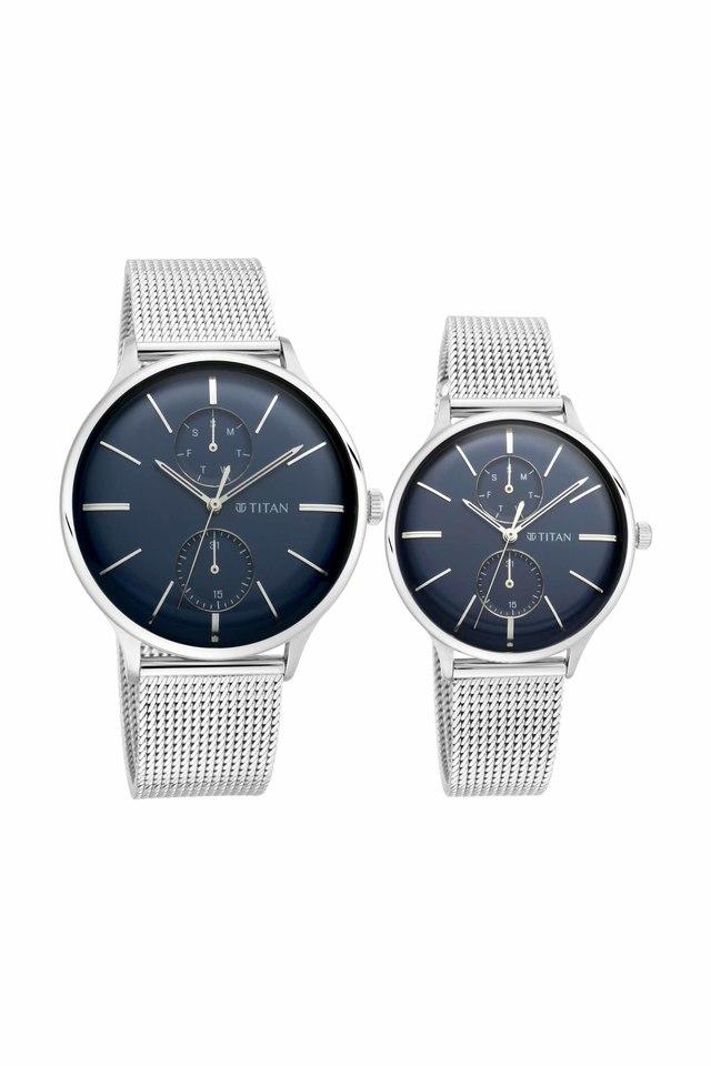 Buy TITAN Modern Bandhan III Blue Dial Multi Function Watches for