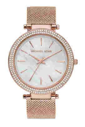 Buy MICHAEL KORS Womens Rose Gold Dial Metallic Chronograph Watch