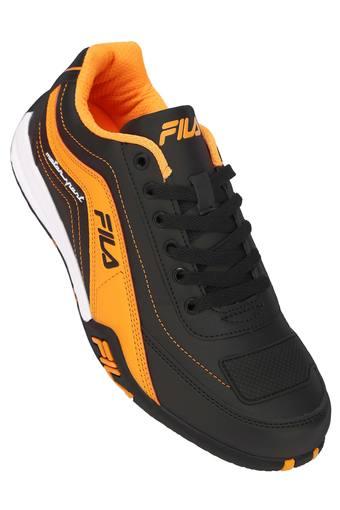 fila black leather shoes