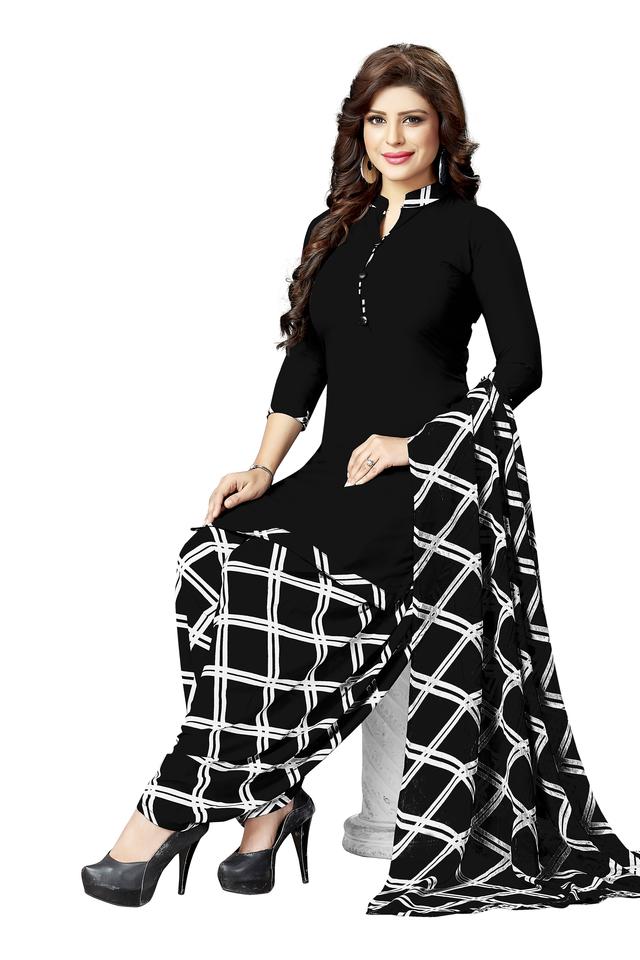 Buy Salwar Studio Women's Pink & White Synthetic Printed Unstitch Dress  Material with Dupatta Online at Best Prices in India - JioMart.