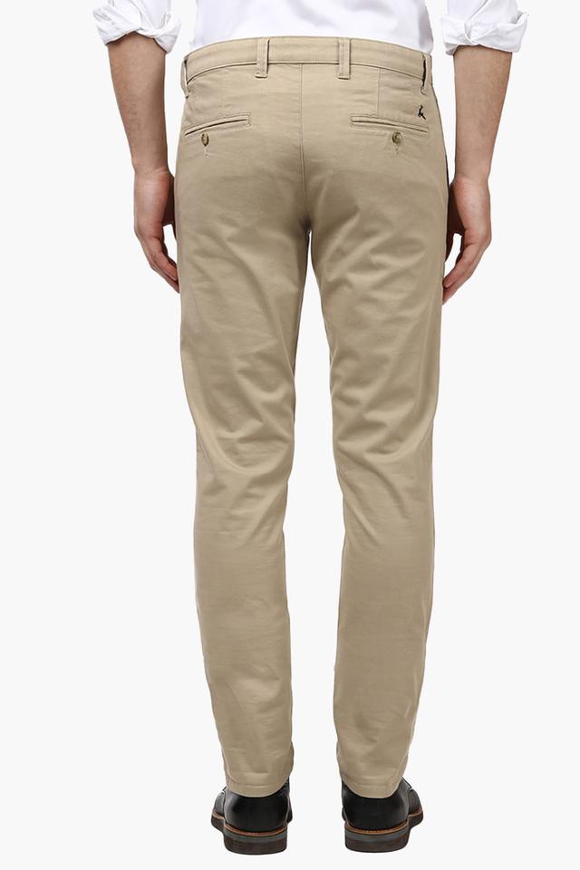 Mens Brown Slim Tapered Fit Trousers