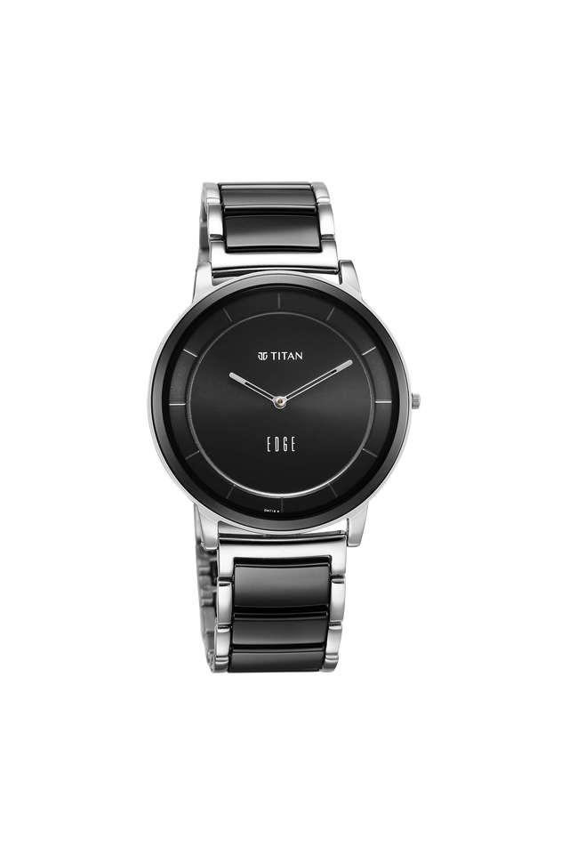Buy TITAN Edge Fusion 45 x 4.65 x 41 mm Black Dial Metal Ceramic Analog Watch For Men 1878KD01 Shoppers Stop