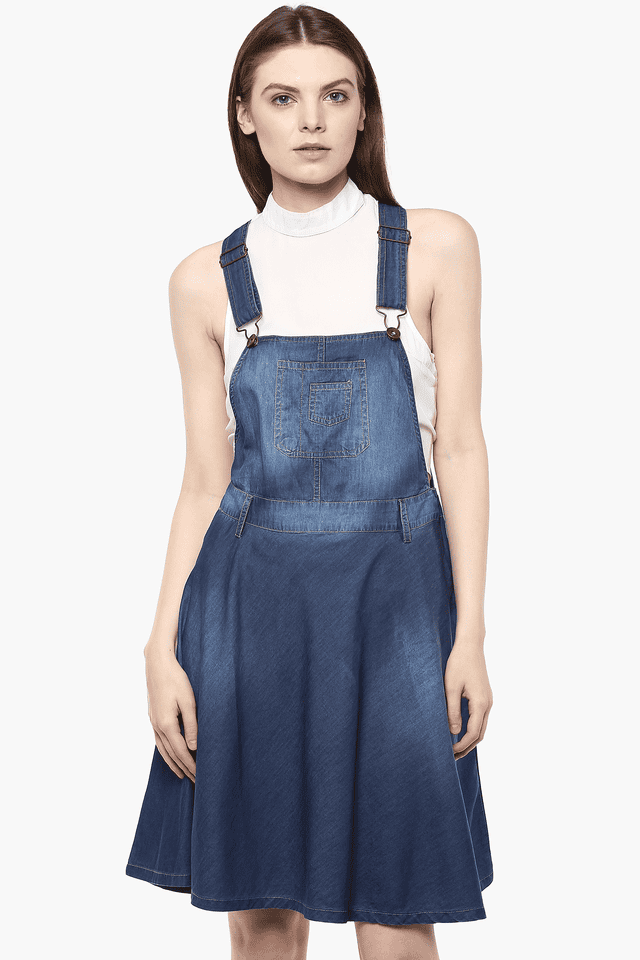 Buy RS BY ROCKY STAR Womens Denim Pinafore Dress Shoppers Stop