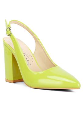 Lime green sales block heels