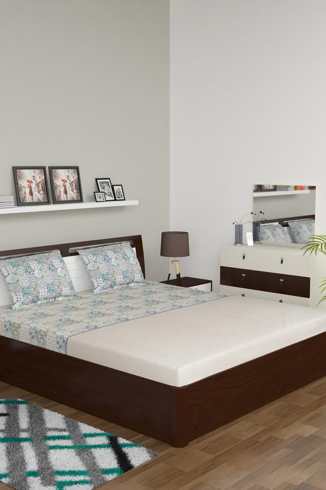 Buy PORTICO Multi Printed Double Bed Sheet with 2 Pillow Covers