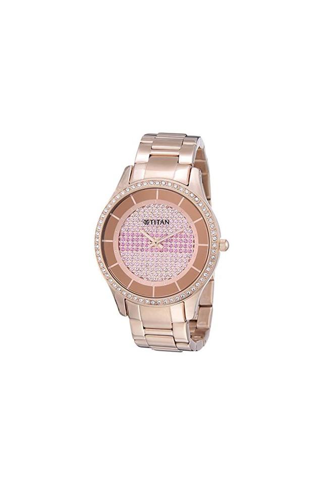 Titan pink best sale dial watch