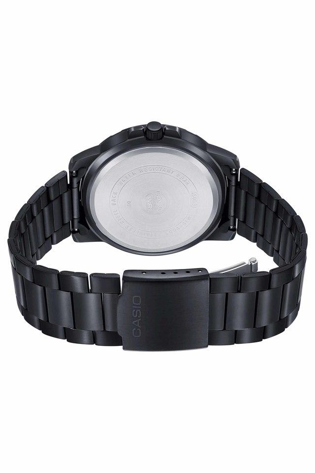 Casio black best sale chain watch