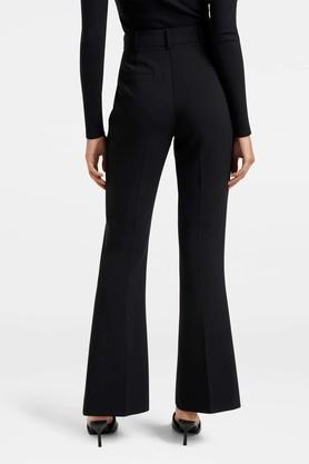 Buy FOREVER NEW Black Solid Polyester Tapered Fit Women's Formal