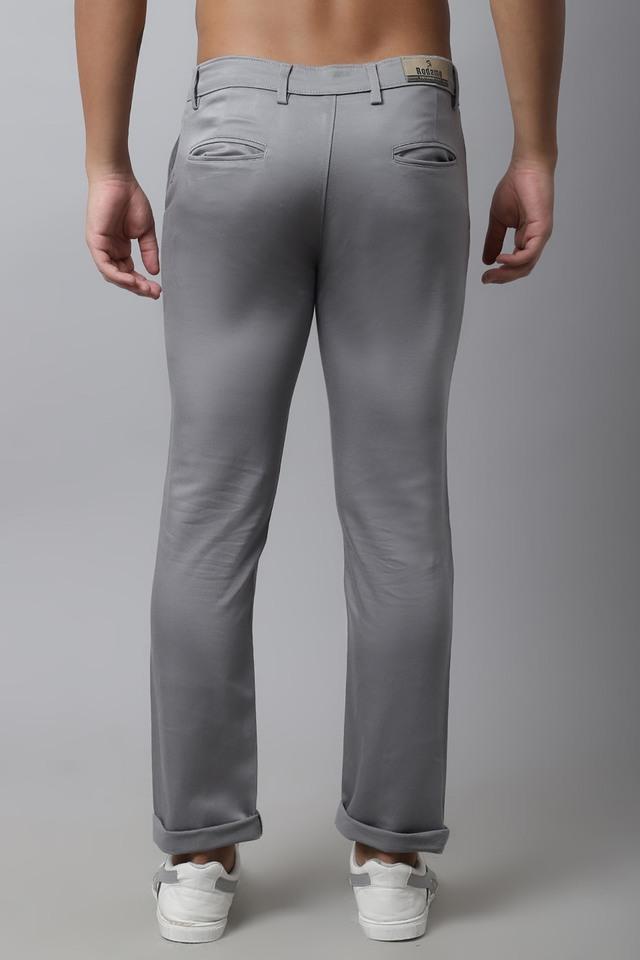 Buy RODAMO Grey Mid Wash Cotton Stretch Slim Fit Men's Jeans Shoppers