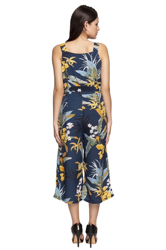 Buy DEAL JEANS Womens Strappy Neck Floral Printed Jumpsuit