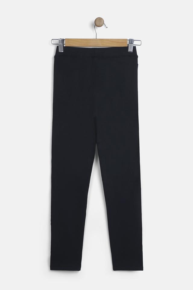 Black cotton full clearance length track pant