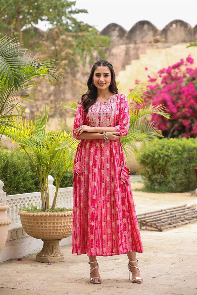 Find Chanderi long frock by L.khushi Kolkata near me | Bartala, Kolkata,  West Bengal | Anar B2B Business App