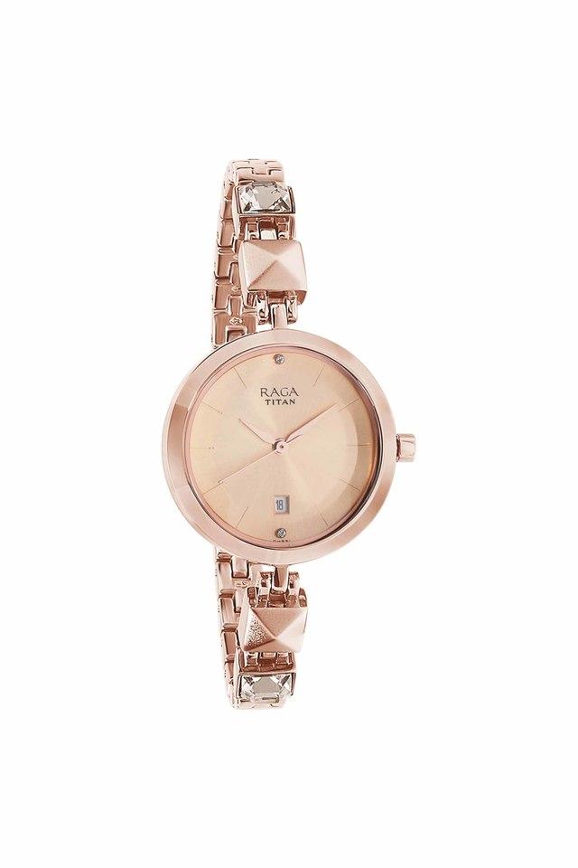 Womens Raga Viva 2 White Dial Brass Analogue Watch NM2606WM01