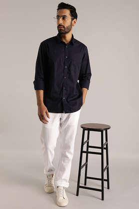 Buy Men Brooklyn Fit Cotton Blend Trouser Online  Indian Terrain