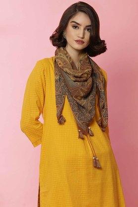 Womens mustard hot sale scarf