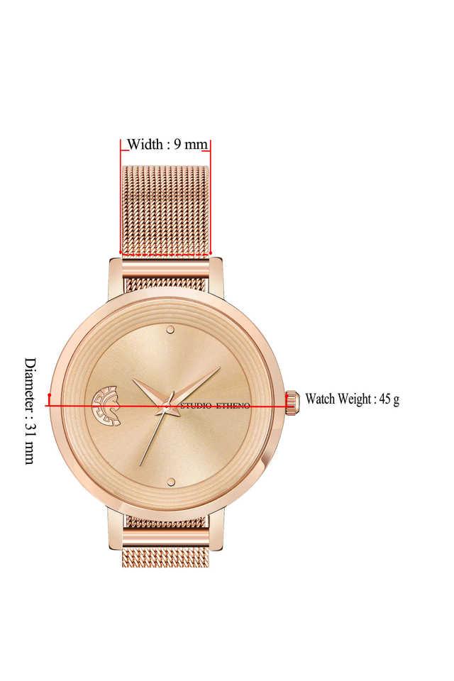 Buy STUDIO ETHENO Japanese Quartz 30 mm Rose Gold Dial Stainless Steel Analog Watch for Women Shoppers Stop