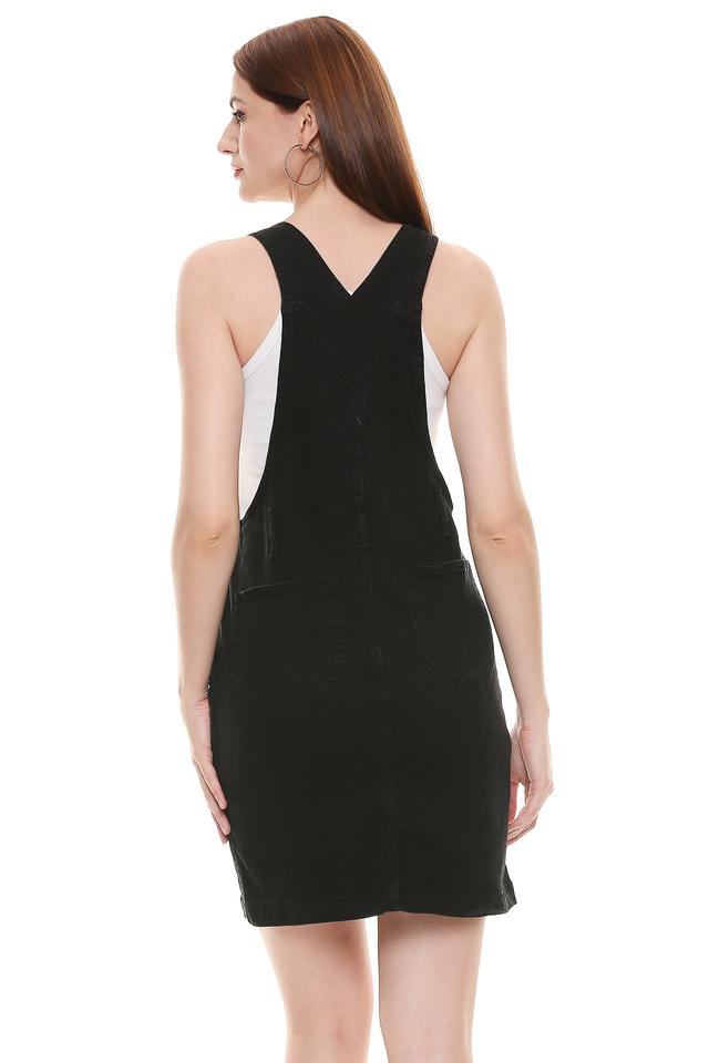 V neck dungaree clearance dress