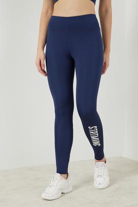 Navy Blue V-waist Leggings - Sena Active