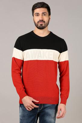 Red white and black on sale sweater