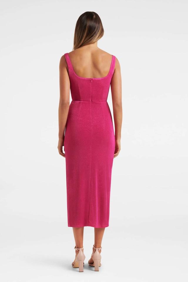 Square neck cheap pink dress